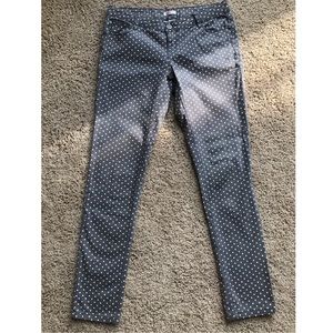 Gray and white polka dot pants
